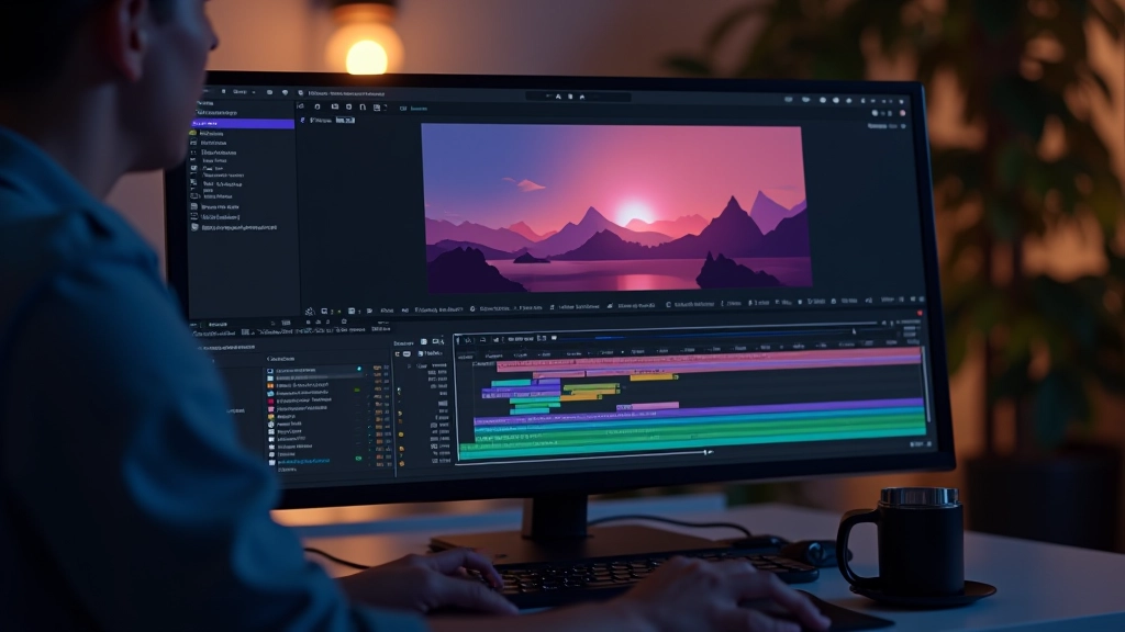 Interfaz de After Effects mostrando timeline de animación con capas y composición de movimiento